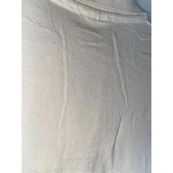 Vintage Will Play Tennis For Food Polo Shirt Mens Large Beige Made In USA Rare * - Picture 12 of 13